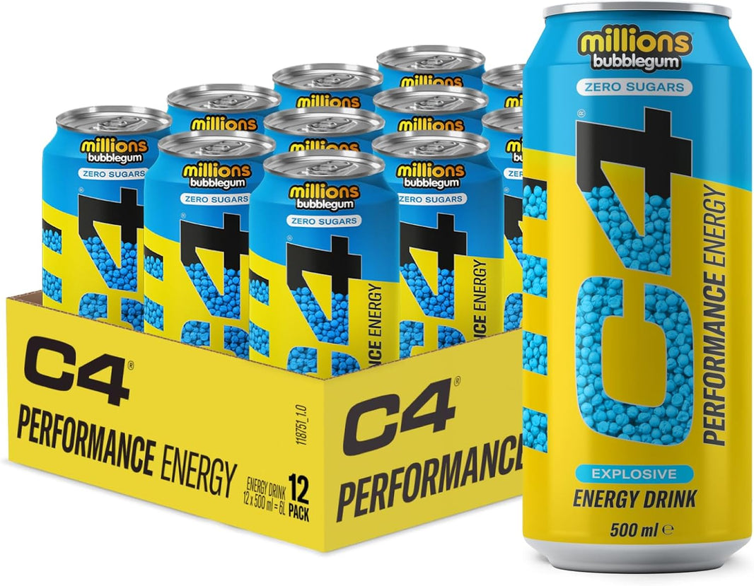 C4 Millions Bubblegum Energy Drink 500Ml