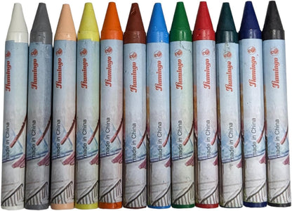 Flamingo Crayons 12 Colors, 12 Pieces
