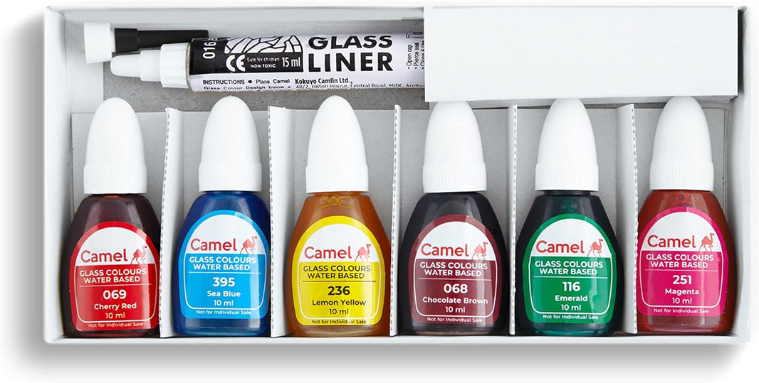 Camlin Glass Colors Water Based 6 Pieces