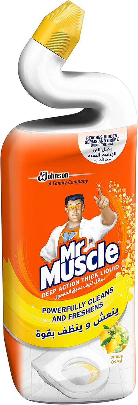 Mr Muscle Deep Action Thick Toilet Bowl Cleaner Liquid Citrus Scent, 750ml
