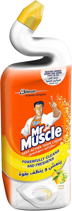 Mr Muscle Deep Action Thick Toilet Bowl Cleaner Liquid Citrus Scent, 750ml