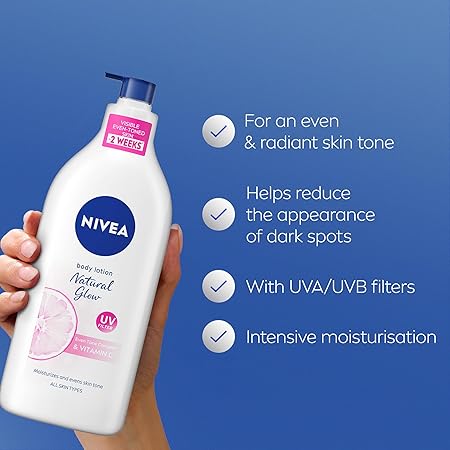 Nivea Natural Glow Body Lotion for All Skin Types, 400ml