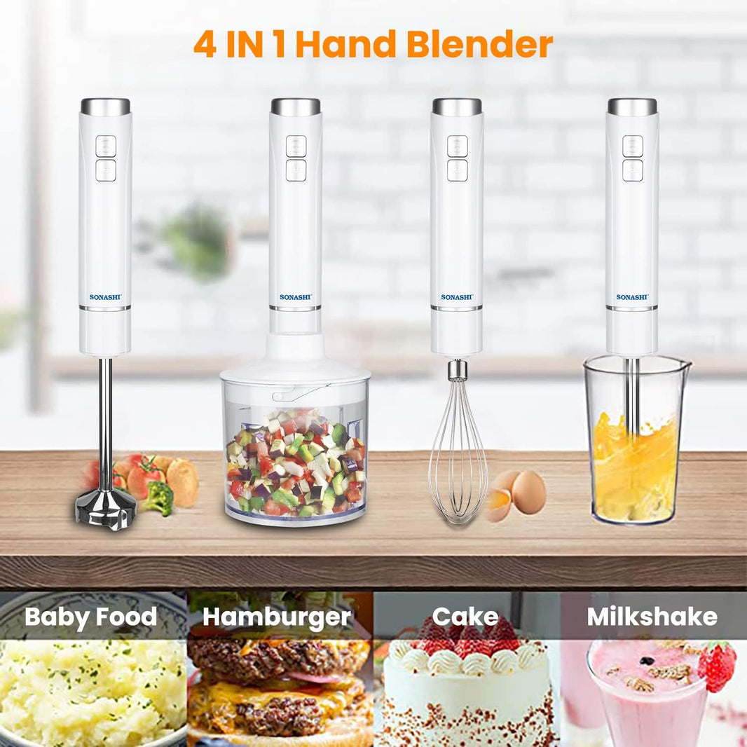 Sonashi 4-in-1 250W Hand Blender Set SHB185JCW