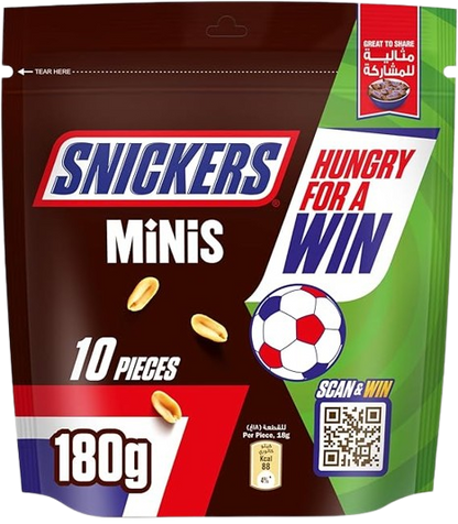 Snickers Minis Chocolate, 10 Pieces, 180g