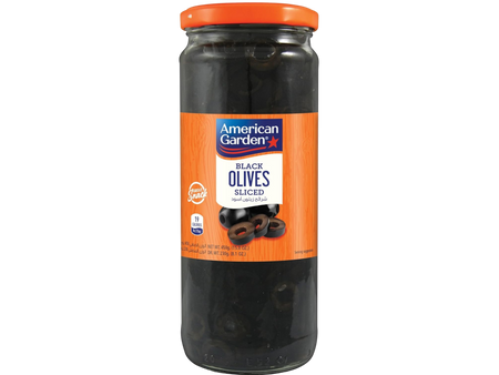 American Garden Sliced Black Olives, 450g