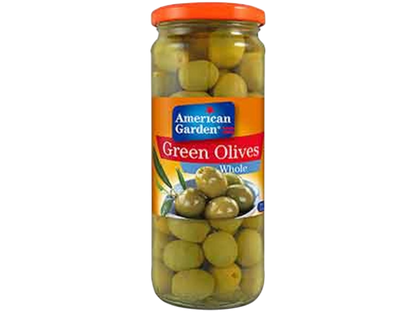 American Garden Whole Green Olives, 450g