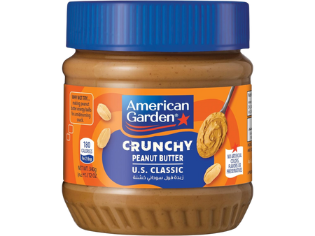 American Garden Chunky Peanut Butter, Vegan, Gluten Free, 340g