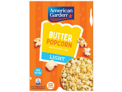 American Garden Microwave Light Butter Popcorn, 3x80g