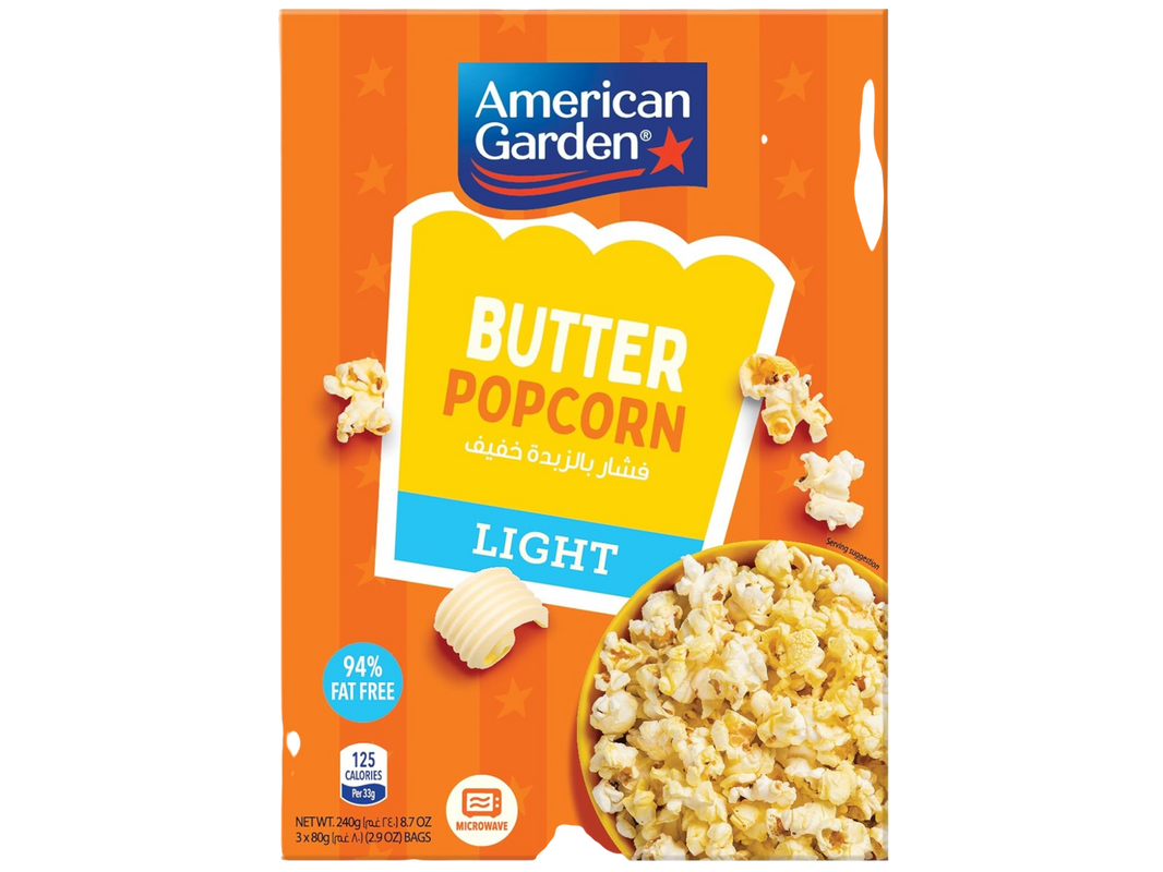 American Garden Microwave Sea Salt & Pepper Popcorn, 273g