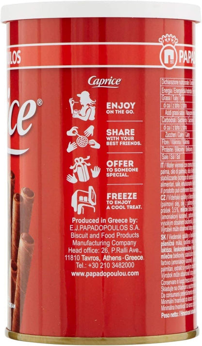 Caprice Wafer Rolls Filled with Hazelnut & Cocoa Cream, 115g