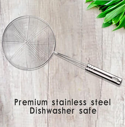 Stainless Steel Strainer/Skimmer/Ladle for Cooking and Frying, Kitchen Gadgets Wire Strainer Pasta Strainer Spoon 6 inches&nbsp;