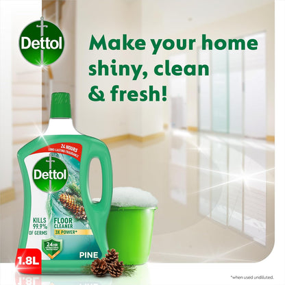 Dettol Pine Antibacterial 3X Power Floor Cleaner, 1.8L