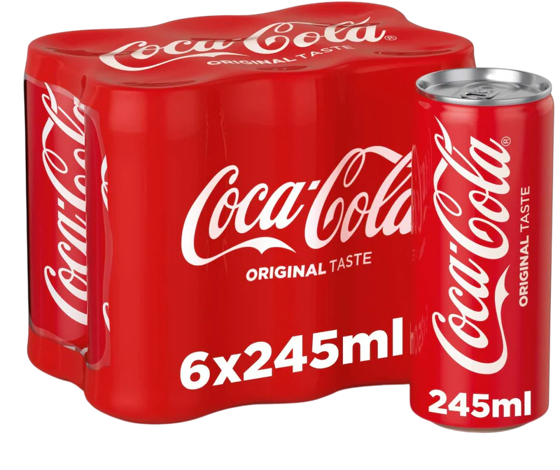 Coca-Cola (Coke) Regular Soft Drink, 6x245ml