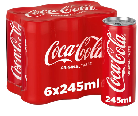 Coca-Cola (Coke) Regular Soft Drink, 6x245ml