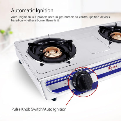 Mr. Light Two Burner Steel Gas Stove