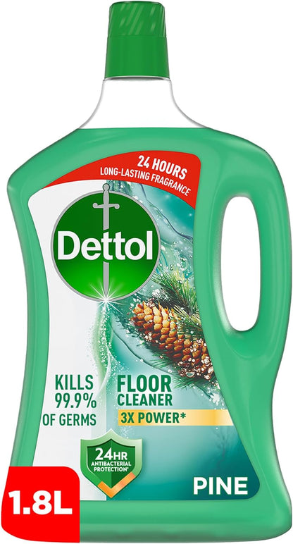 Dettol Pine Antibacterial 3X Power Floor Cleaner, 1.8L