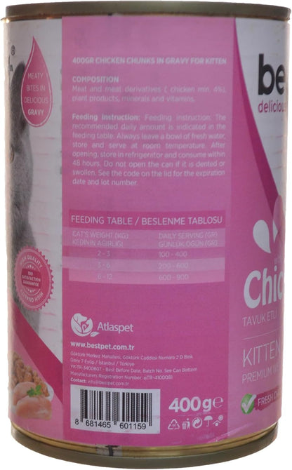 Bestpet Chicken Kitten Cat Wet Food, 400g