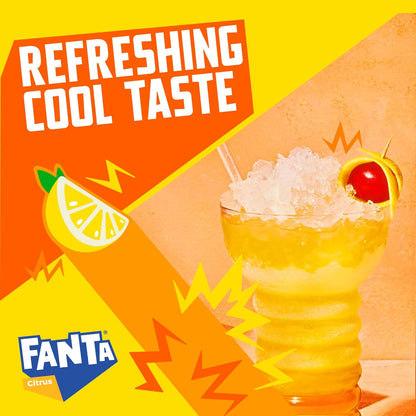 Fanta Citrus Carbonated Soft Drink Can, 330ml