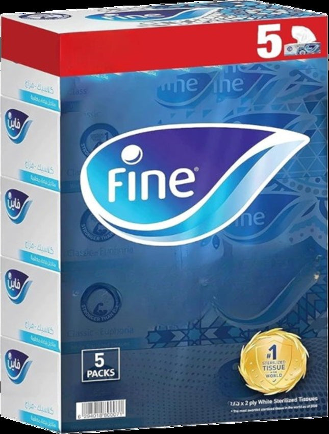 Fine Facial Tissues, 5x120 Sheets