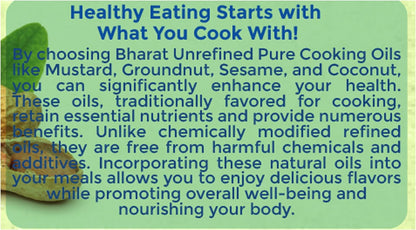 Bharat Groundnut Oil Pure Cold Pressed Peanut Oil, 1L