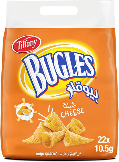 Tiffany Bugles Cheese Crispy Corn Chips, 2x22x10.5g