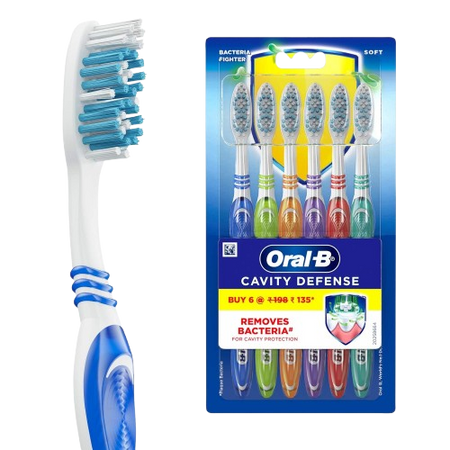ORAL B CAVITY DEFENSE TOOTHBRUSH 6Pcs