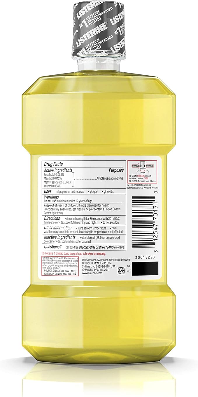 Listerine Original antiseptic mouthwash, 500ml