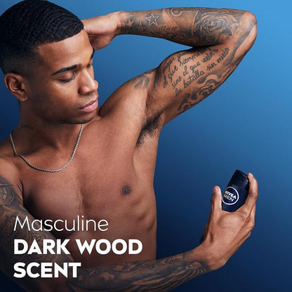 Nivea Men Antiperspirant Deep Black Carbon Dark Wood Scent Deodorant Spray, 150ml