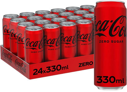 Coca-Cola (Coke) Zero Soft Drink, 330ml