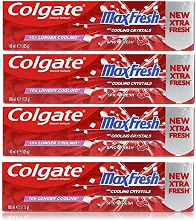 Colgate Max Fresh Toothpaste Spicy Fresh Flavor with Cooling Crystals, 100ml