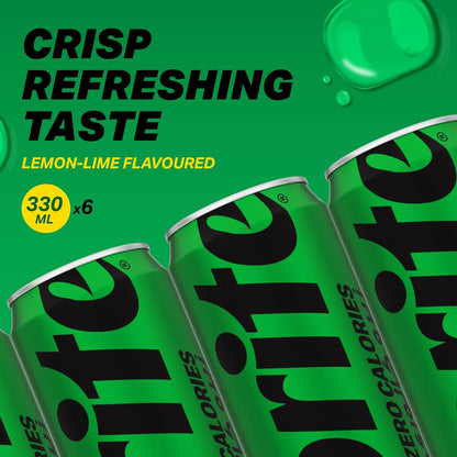 Sprite Lemon-Lime Flavoured Soft Drink Can, 330ml