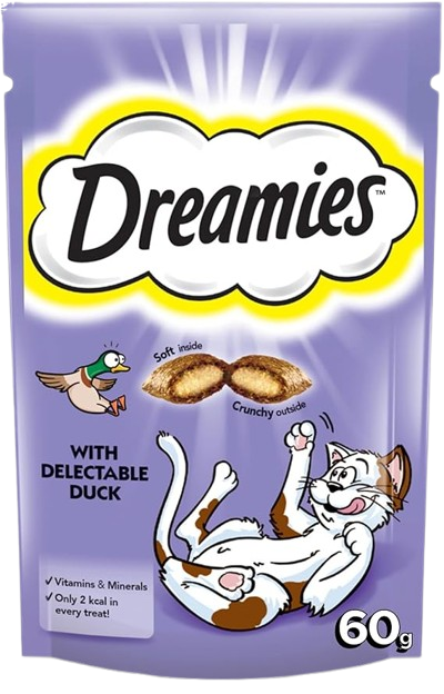 Dreamies Cat Treats with Delectable Duck, 60g