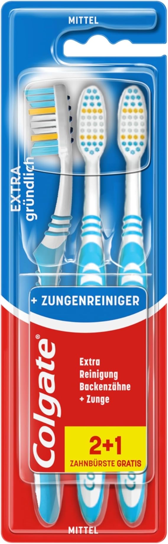 Colgate Extra Clean Medium Toothbrush, 3 Pack