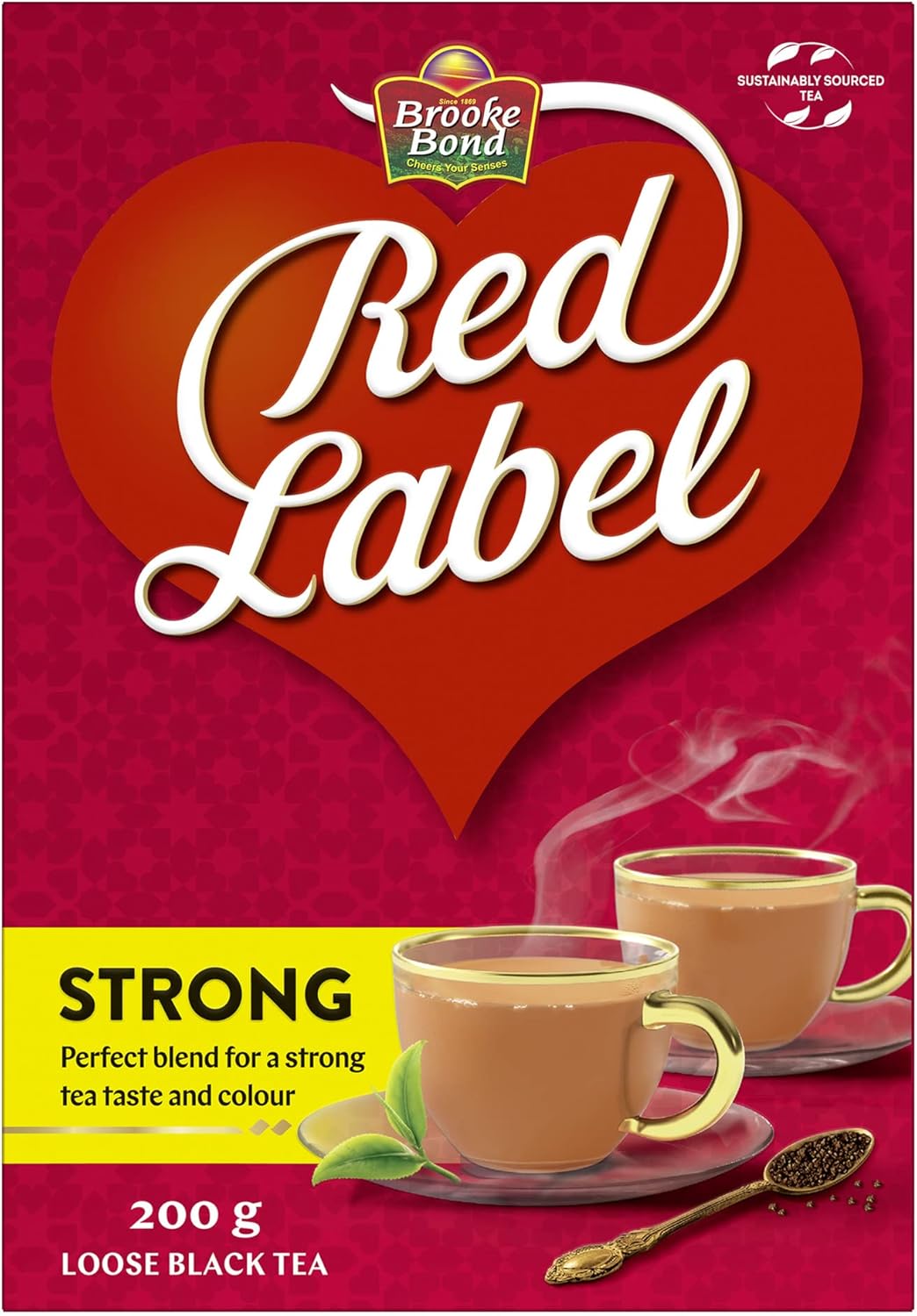 Brooke Bond Red Label Strong Black Loose Tea, 200g