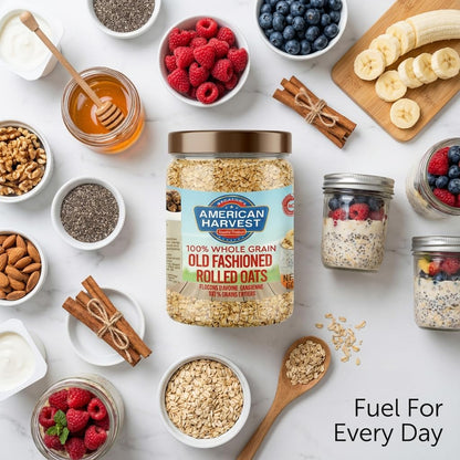 American Harvest Rolled Oats In Jar Old Fashioned Gluten Free, 400g
