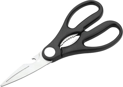 Kitchen Scissor 3-in-1 – Multi-Purpose Stainless Steel Home & Kitchen Utility Shear for Chicken, Poultry, Fish, Meat, Vegetables, Herbs, Flowers - All-in-One Scissor, Nut Cracker & Opener