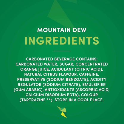 Mountain Dew Soft Drink Glass Bottle, 250ml