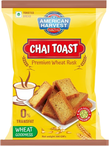 American Harvest Chai Toast Premium Wheat Rusk, 2x300g