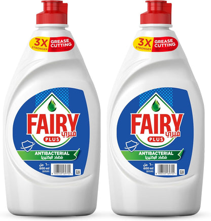 Fairy Plus Original Dishwashing Liquid, 2x600ml