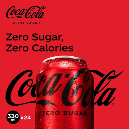 Coca-Cola (Coke) Zero Soft Drink, 330ml