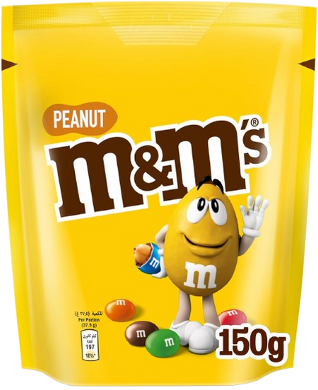 M&M's Peanut Coated with Milk Chocolate, 2x150g
