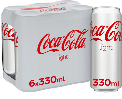 Coca-Cola Light Carbonated Soft Drink Can, 330ml
