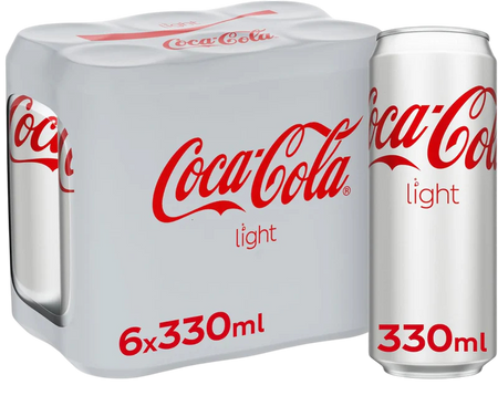 Coca-Cola Light Carbonated Soft Drink Can, 330ml