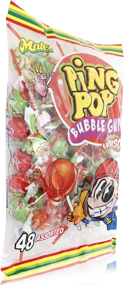 Mates Ping Pop Lollipop Assrtd 864Gm