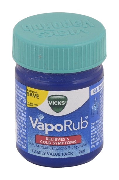 Vicks Vaporub with Menthol, Camphor & Eucalyptus Oil, 25ml