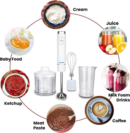 Sonashi 4-in-1 250W Hand Blender Set SHB185JCW