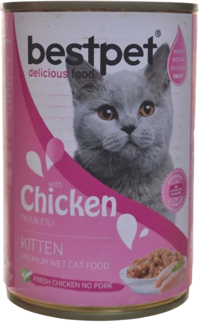 Bestpet Chicken Kitten Cat Wet Food, 400g