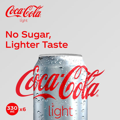 Coca-Cola Light Carbonated Soft Drink Can, 330ml