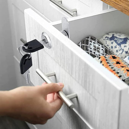 SamraPlus Plated Cam Drawer Lock Cabinet Locks Secure Important Files and Drawers Small Door Twist Lock Latches Replacement for Drawer Cupboard Drawer Cabinet