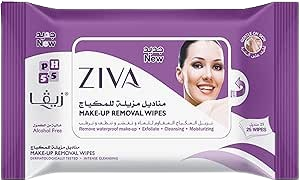 Ziva Makeup Removal Wipes, 2x25 Pieces
